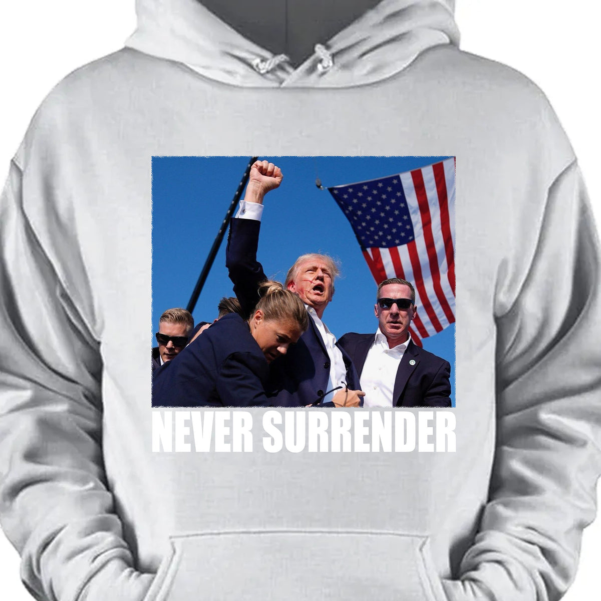 Trump Never Surrender | Trump Fight 2024 Shirt Pennsylvania Rally | Shirt Dark C1121 - GOP
