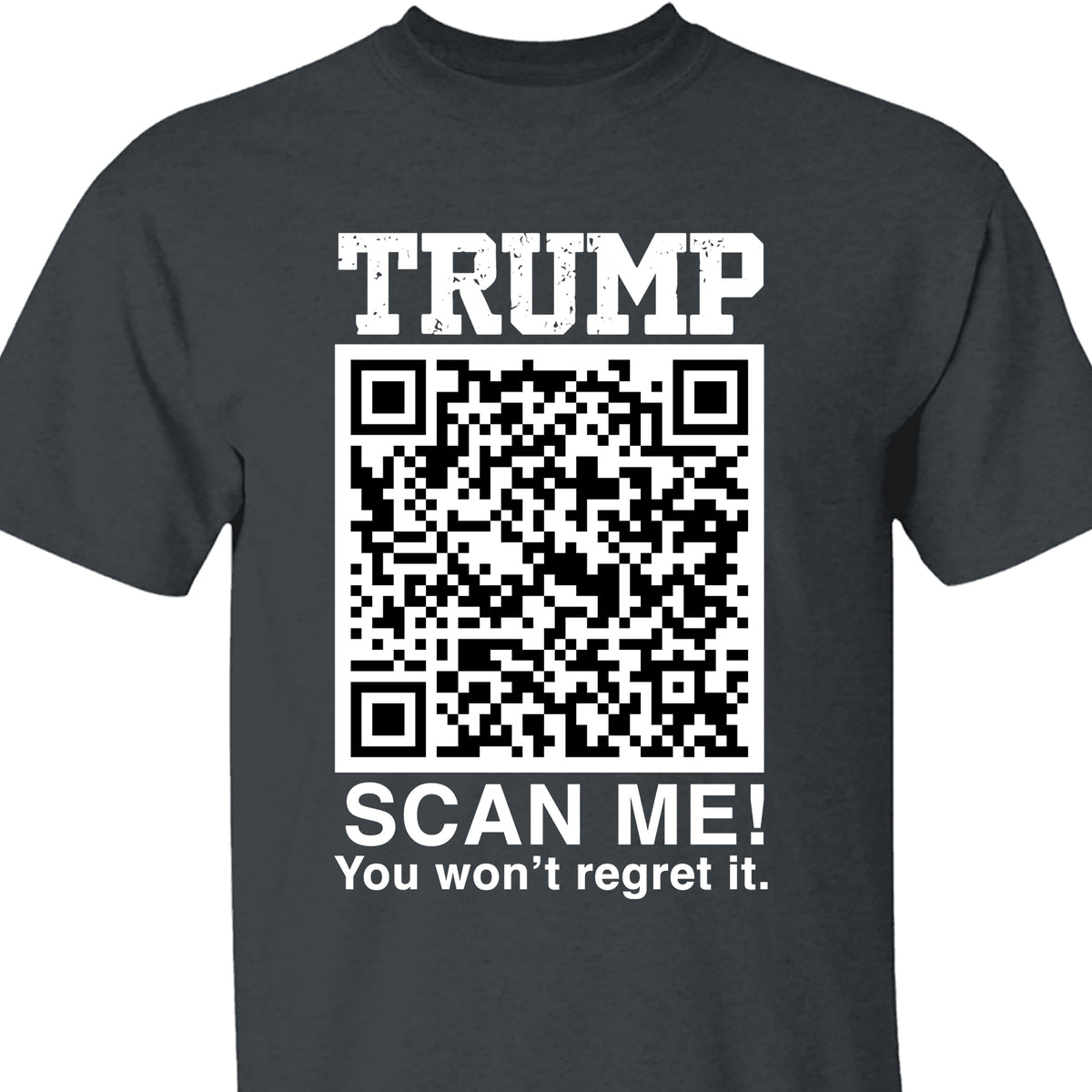 QR President Trump Dance Shirt, Scan Me You Won't Regret, Funny Qr Scan me, 45/47 Trump Dancing Code Shirt Dark 681887 - GOP
