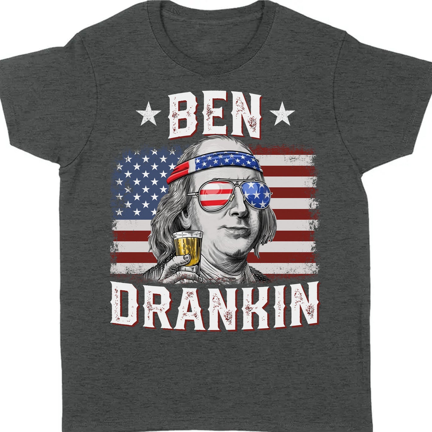 Ben Drankin Unisex Shirt | 4th of July Shirt | Independence Day Shirt | Retro America Patriotic Shirt Dark C1058
