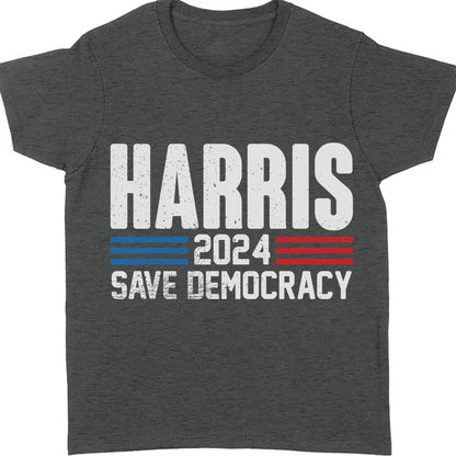 Harris Save Democracy Shirt | Kamala Harris 2024 Shirt | Democrat Shirt Dark T1261 - KH2