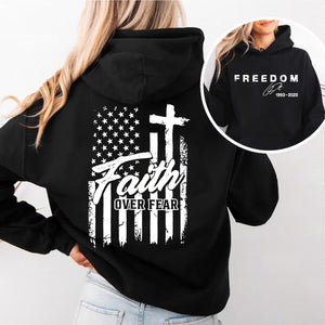 Faith Over Fear Charlie Kirk Red Shirt | Red Freedom Shirt | We Wear Red Charlie Kirk Birthday October 14 Front & Back Shirt 683206