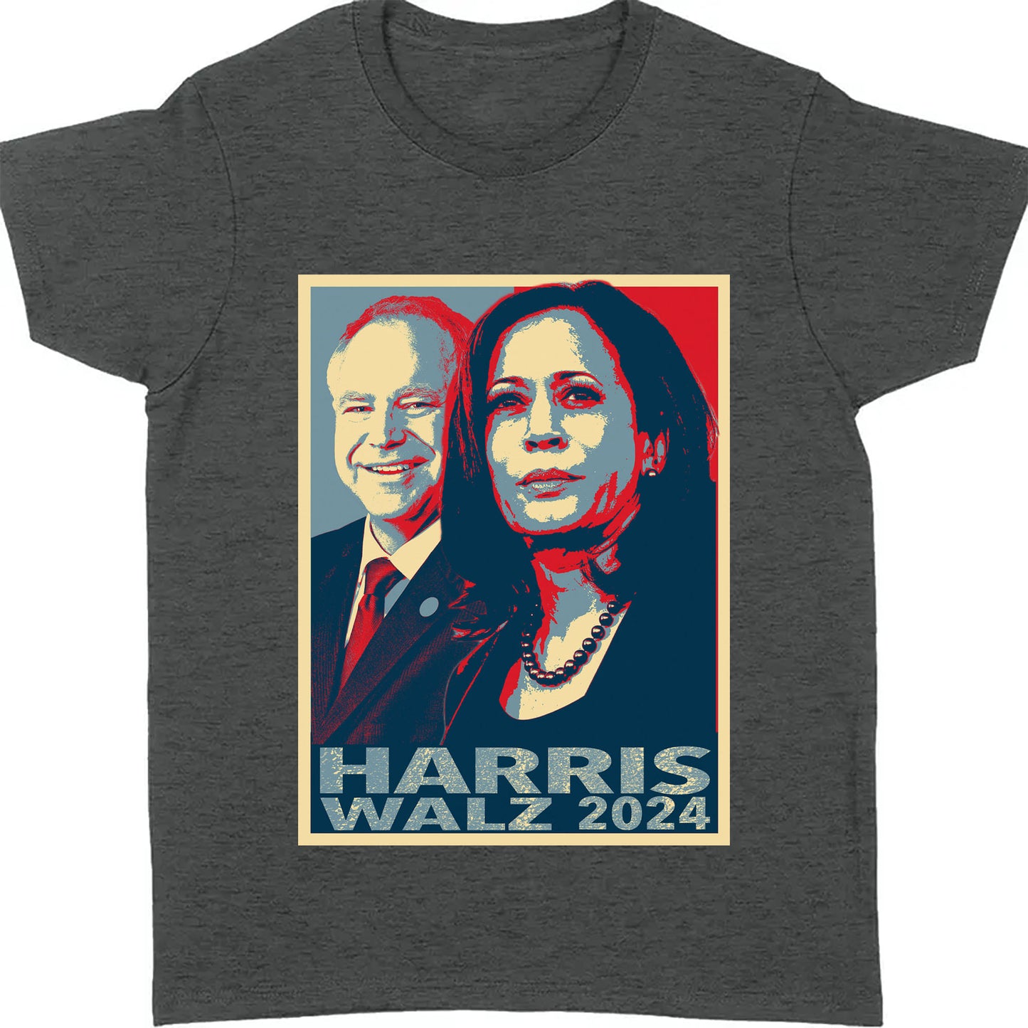 Kamala Harris Tim Walz Shirt, Harris Walz Shirt, Kamala Harris 2024 Shirt, Democrat Shirt Dark T1373 - KH2