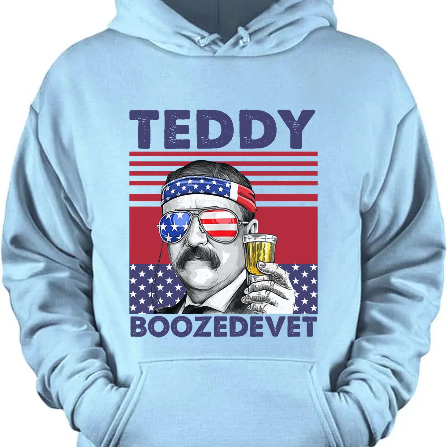 Teddy Boozedevet Funny 4th Of July Drinking Shirt Bright T1189