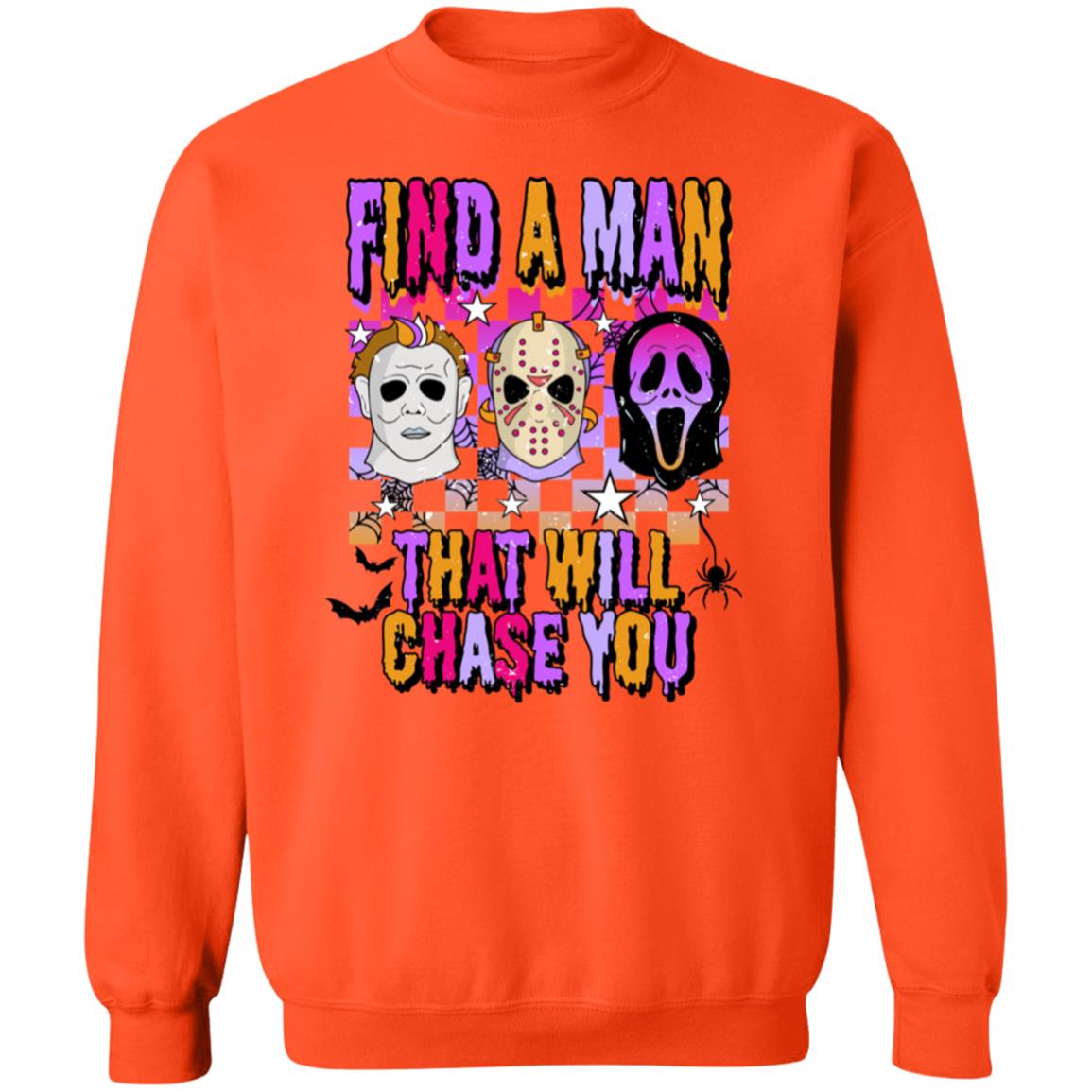 Find A Man Retro Horror Halloween Shirt, Spooky Vibes, Scary Movie, Trendy Halloween Shirt 776V1