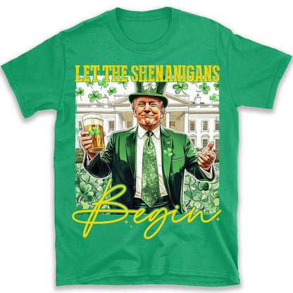 Let Shenanigans Begin Trump Shirt, Trump St Patricks Sweatshirt, St Patricks Trump Shirt 682045 - GOP