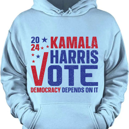 Kamala For Vote 2024 President Shirt | Kamala Harris 2024 Shirt | Democrat Shirt Bright T1454 - KH2
