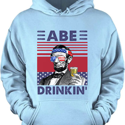 Abe Drinkin Funny 4th Of July Drinking Shirt Bright T1188