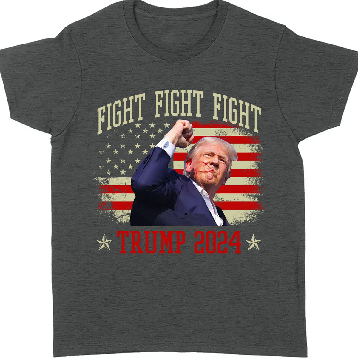 Trump Fight 2024 Shirt Pennsylvania Rally | Trump Supporters Shirt Dark T1152 - GOP