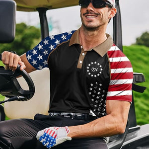 Patriotic American Graphic Polo Shirt| Personalized Golf Shirt | Golf Team Outfit | Gift For Golf Lovers 683996