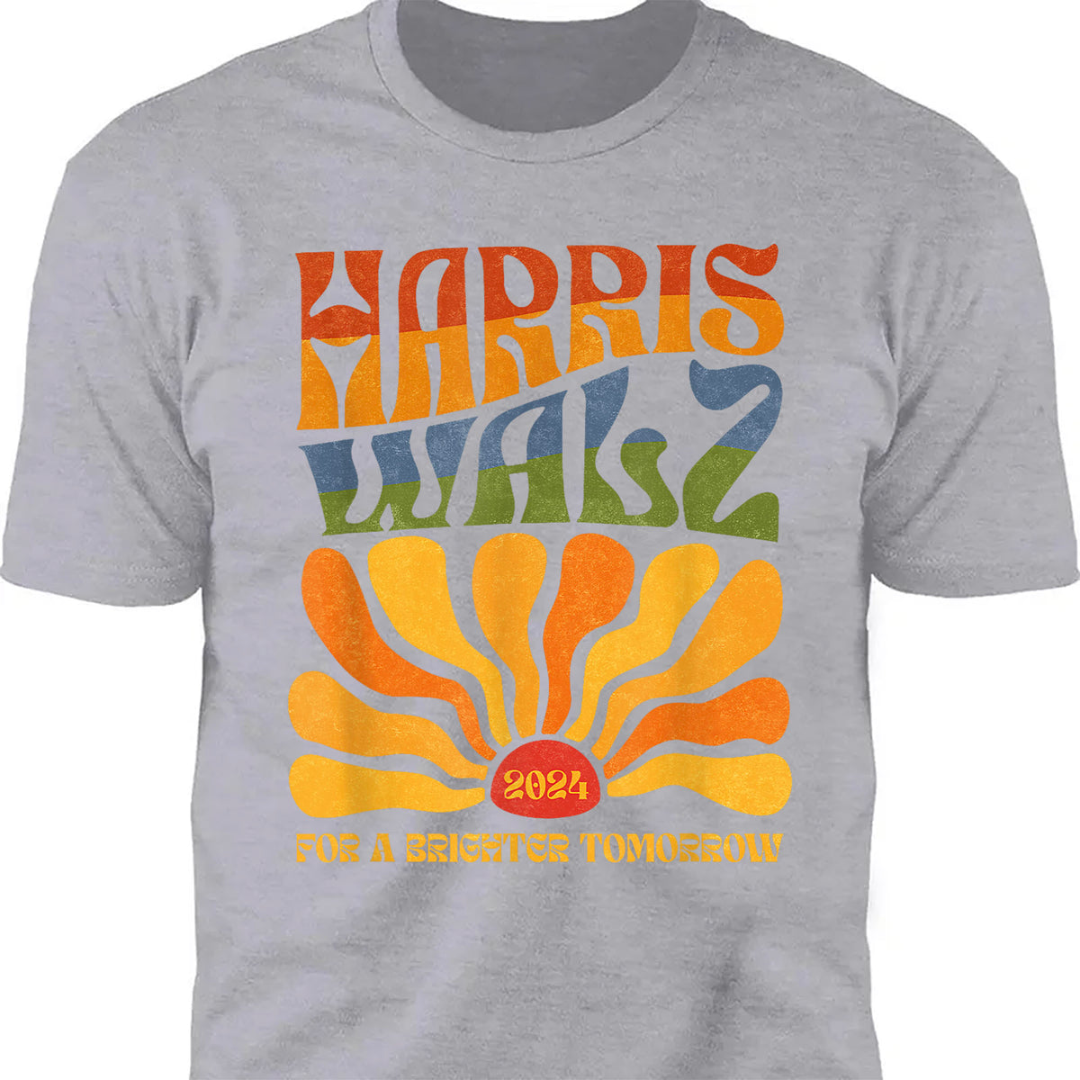 Harris Walz 2024 For A Brighter Tomorrow Boho Aesthetic | Kamala Harris 2024 Shirt | Democrat Shirt Dark T1419 - KH2