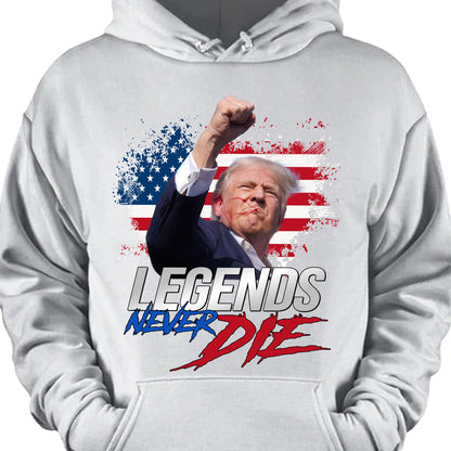 Trump Legends Never Die | Trump Fight 2024 Shirt Pennsylvania Rally | Shirt Dark C1116 - GOP
