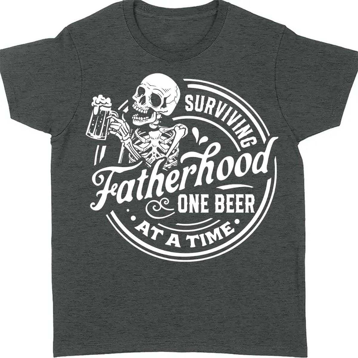 Funny Fatherhood Shirt | Surviving Fatherhood One Beer At A Time T-Shirt | Father’s Day Gift For Dad Or Husband 682257