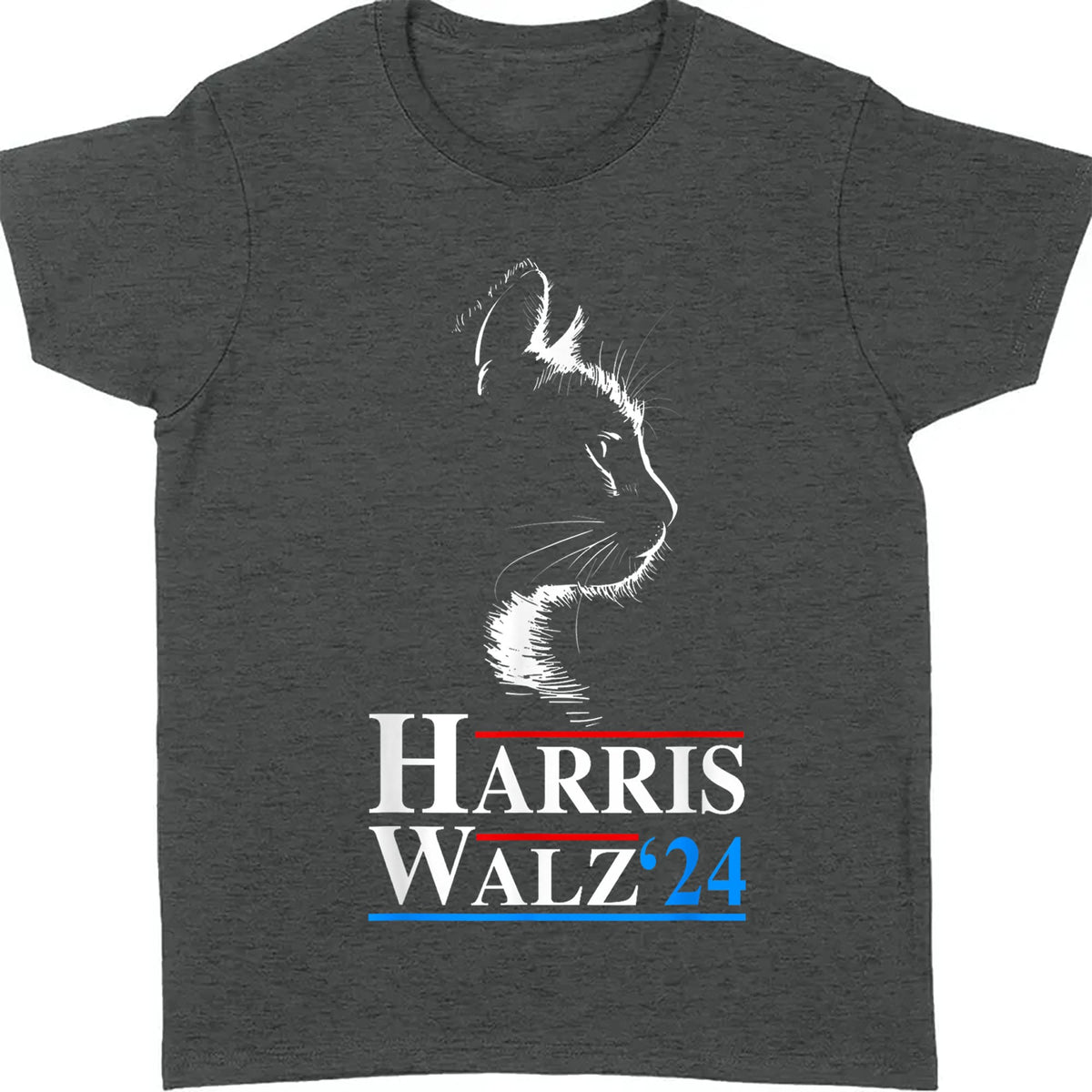Harris Walz 2024 Cat Shirt | Cat Funny VP Vice President Election | Kamala Harris 2024 Shirt | Democrat Shirt Dark T1408 - KH2
