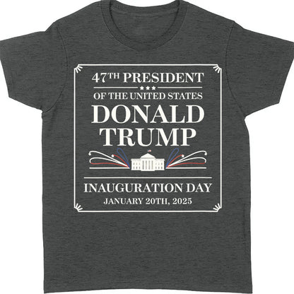 Women A New Term Begins Donald Trump Inauguration 2025, 47th US President Inauguration Shirt, Trump Vance 2025 Inauguration Shirt Dark T1700 - GOP