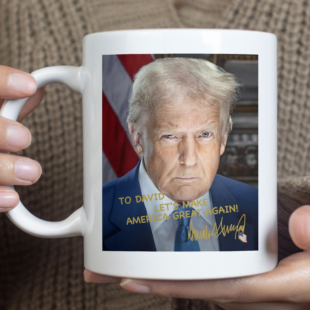 President Donald Trump Autographed Mug | Donald Trump Homage Mug | Donald Trump Fan White Mug C922 - GOP