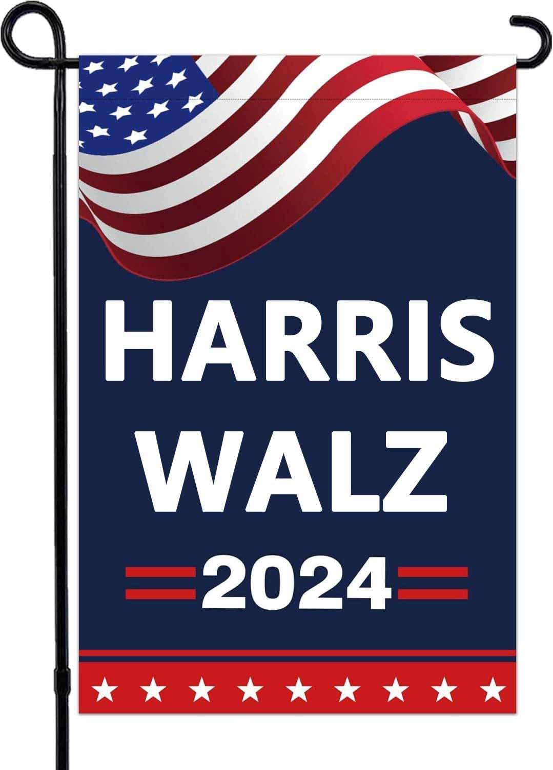 Harris Walz 2024 Kamala Harris Tim Walz Waltz for President VP Garden Flag Double Sided Yard Lawn Banner Garden Decor 12X18 Inch