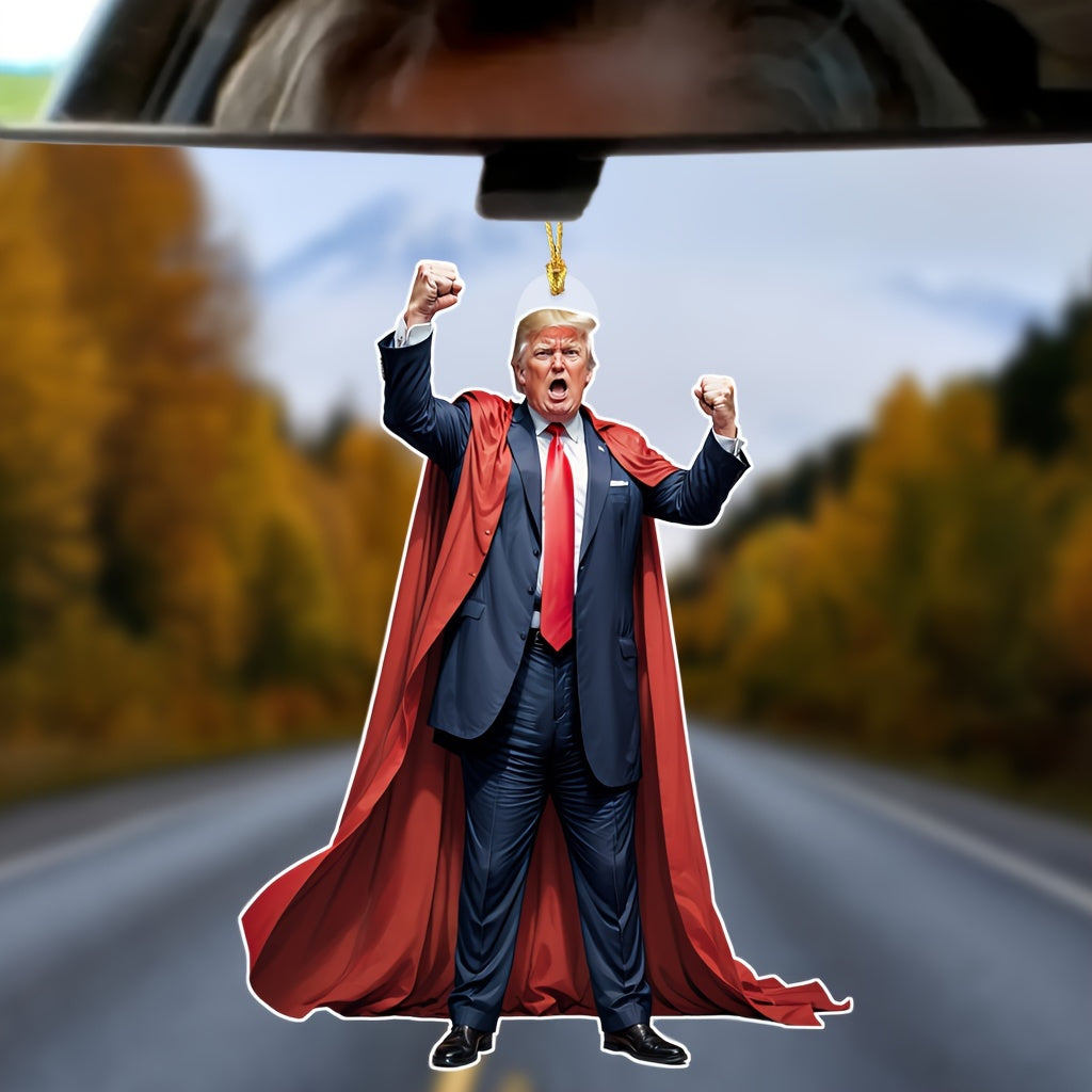 [Hot-Sale] Great Trump Acrylic Christmas & Halloween Decor - Premium Hanging Ornament for Car Interiors & Tree, Perfect Gift for Trump Supporters - 681598