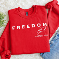 Red Freedom Shirt | Charlie Kirk Red Shirt | We Wear Red Charlie Kirk Birthday October 14 Sweatshirt 683069