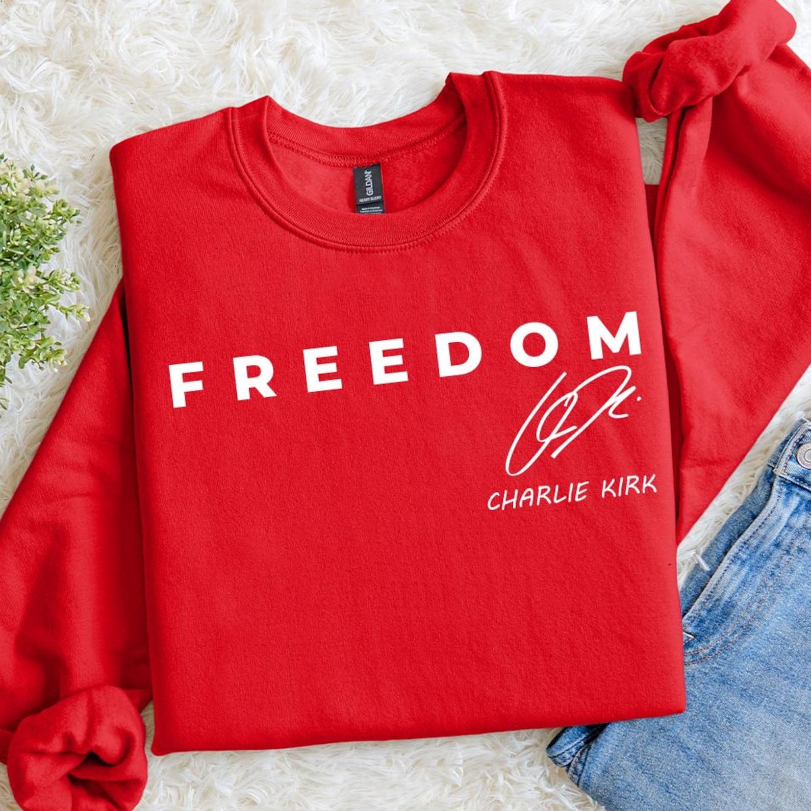 Red Freedom Shirt | Charlie Kirk Red Shirt | We Wear Red Charlie Kirk Birthday October 14 Sweatshirt 683069
