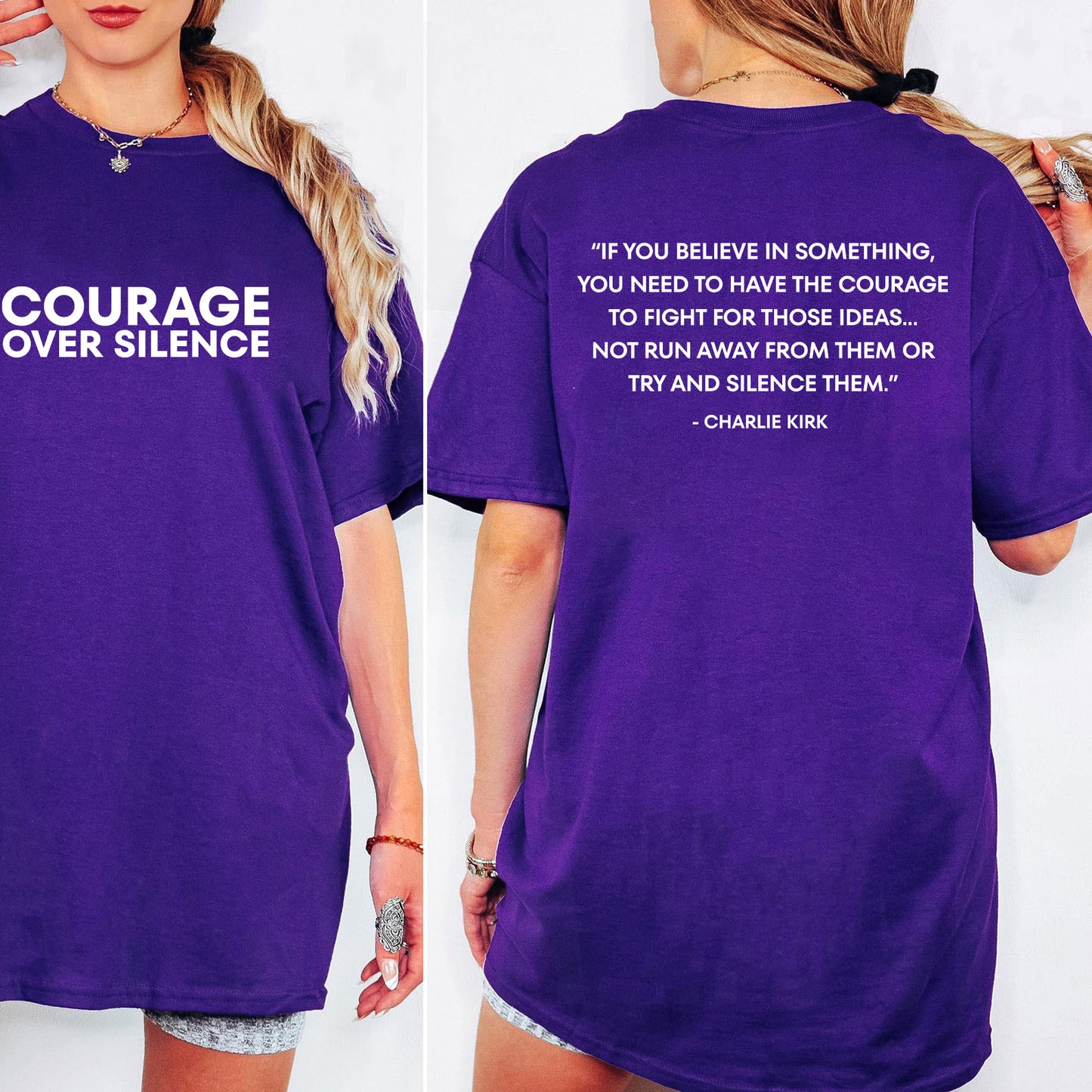 Justice For Charlie Kirk Shirt | RIP Charlie Kirk Front & Back Shirt | A True Patriot Memorial Shirt | America Freedom Apparel 682829