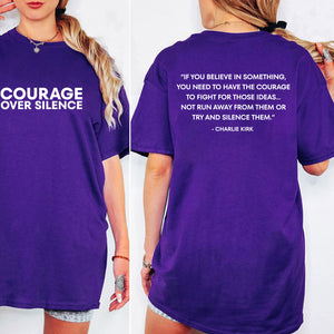 Justice For Charlie Kirk Shirt | RIP Charlie Kirk Front & Back Shirt | A True Patriot Memorial Shirt | America Freedom Apparel 682829