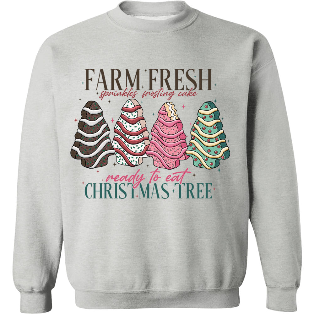 Farm Fresh Christmas Tree Shirt, Merry Christmas Sweater, Cute Xmas Holiday Sweatshirt T1655