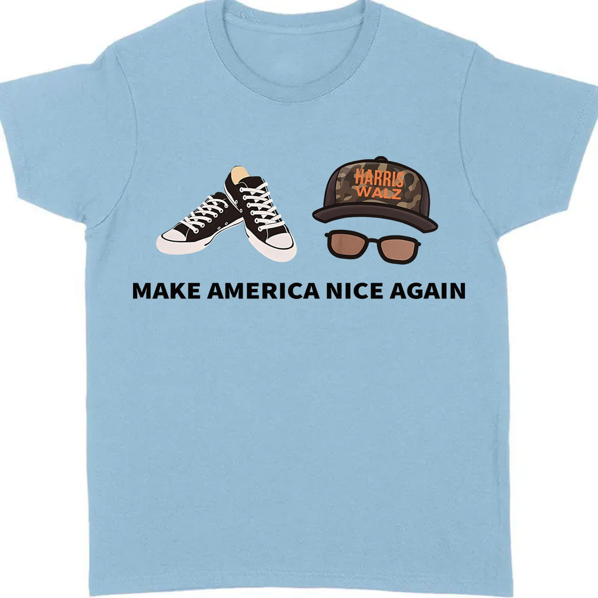 Make America Nice Again Harris Walz Shirt | Kamala Harris 2024 Shirt | Democrat Shirt Bright T1406 - KH2