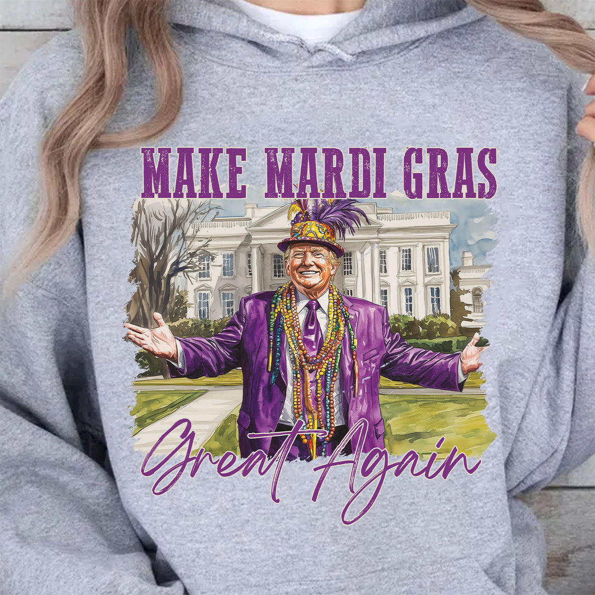 Trump Mardi Gras Shirt, Make Mardi Gras Great Again, Funny Trump Mardi Gras Sweatshirt 682008 - GOP