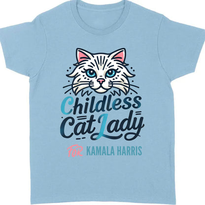 Childless Cat Lady For Kamala Shirt | Kamala Harris 2024 Shirt | Democrat Shirt Bright T1415 - KH2