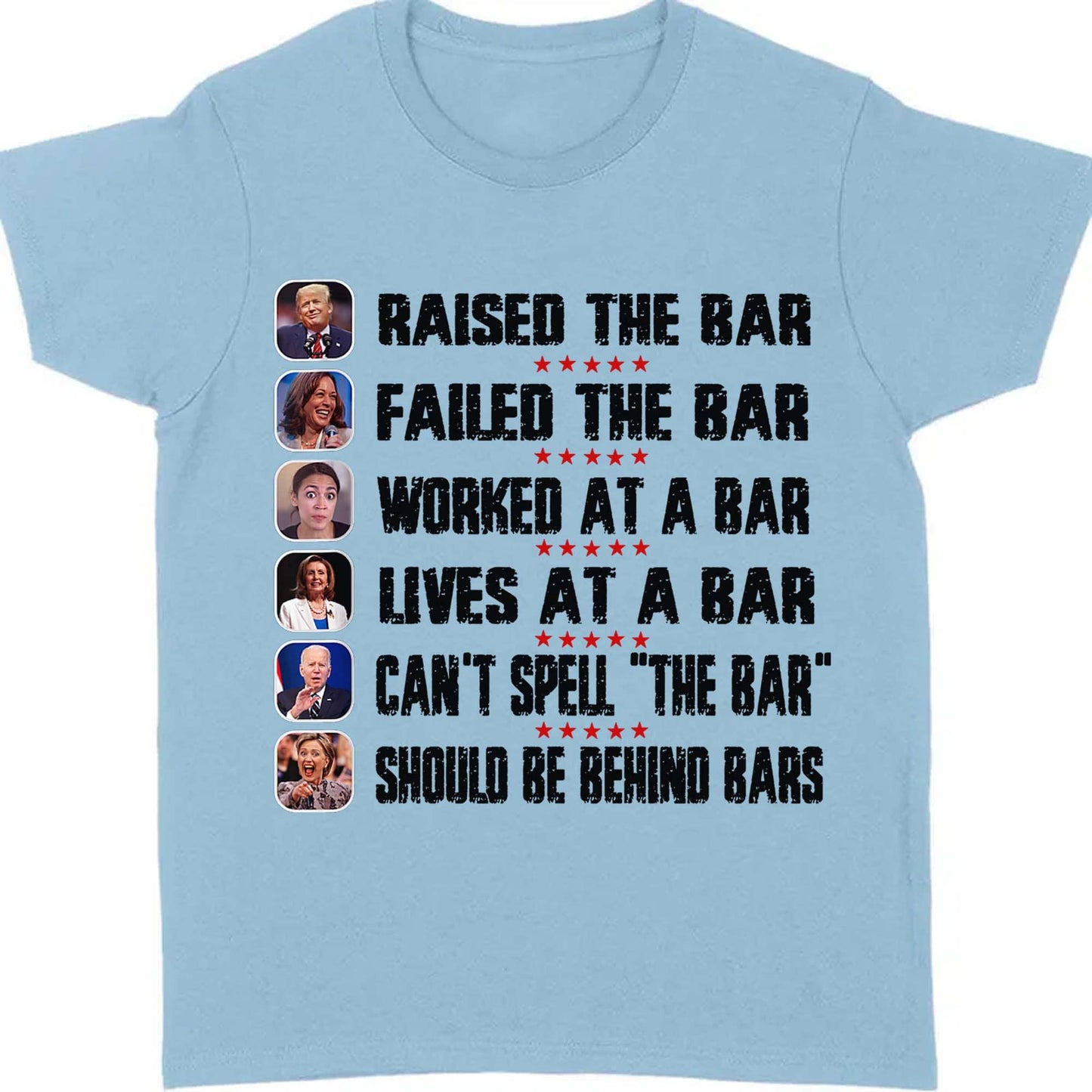 Trump Raised The Bar Harris Failed The Bar T-Shirt | Trump 2024 Shirt | Trump Supporters Shirt Bright T1213 - GOP