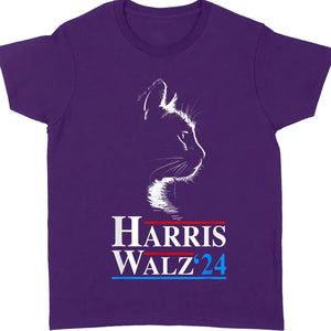 Harris Walz 2024 Cat Shirt | Cat Funny VP Vice President Election | Kamala Harris 2024 Shirt | Democrat Shirt Dark T1408 - KH2