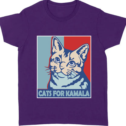 Cats For Kamala Shirt | Kamala Harris 2024 Shirt | Democrat Shirt Dark T1246 - KH2