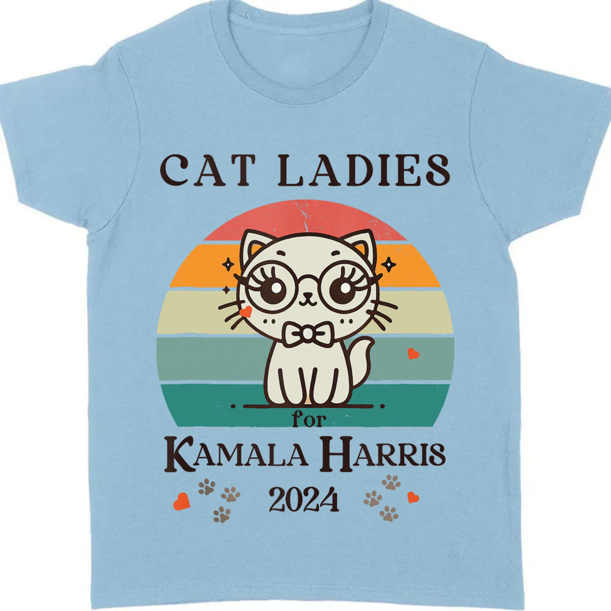Cat Ladies Kamala Harris Shirt | Kamala Harris 2024 Shirt | Democrat Shirt Bright T1235 - KH2