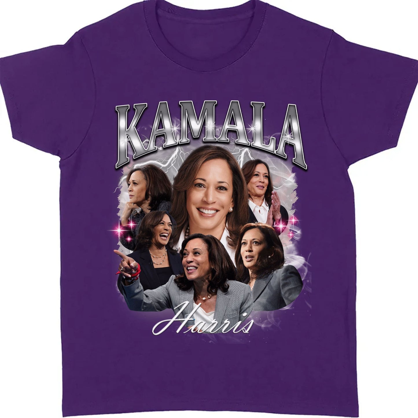 Kamala Harris 2024 Bootleg Shirt, Kamala Harris Vintage Photo Shirt, Kamala Harris Retro 90s Shirt, Democrat Shirt Dark T1371 - KH2