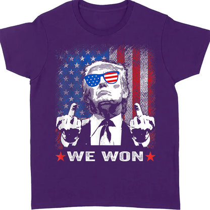 Trump We Won , Trump Won, Funny Trump Shirt, Trump 47th President Shirt Dark T1747 - GOP