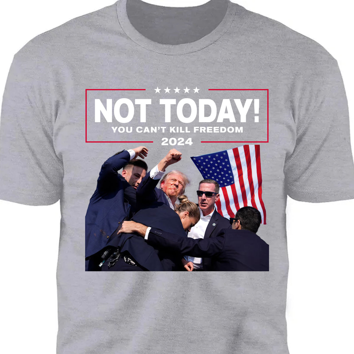 Not Today You Can't Kill Freedom | Trump Fight 2024 Shirt Pennsylvania Rally | Shirt Dark C1109 - GOP