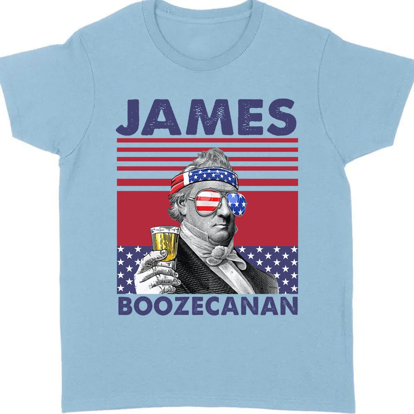 James Boozecanan Funny 4th Of July Drinking Shirt Bright T1186