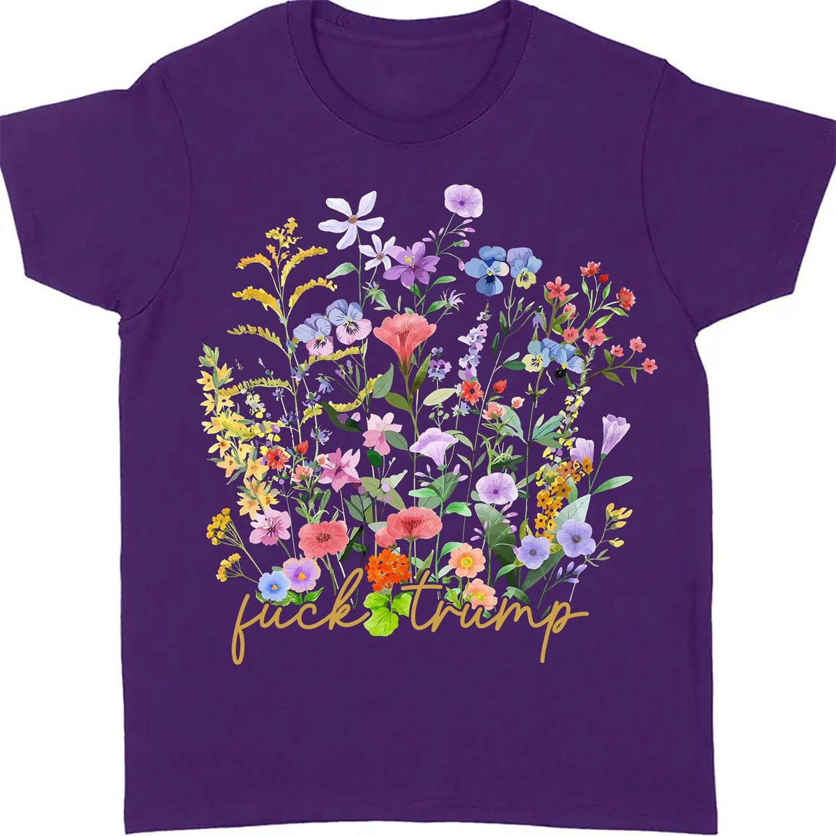 Subtle Fuck Trump Shirt - Ditsy Floral 8647 Anti Trump Tee, Democrat & Anti Republican Parody Shirt 682195