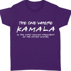 Kamala The First Women President Shirt | Kamala Harris 2024 Shirt | Democrat Shirt Dark T1527 - KH2