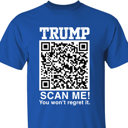 QR President Trump Dance Shirt, Scan Me You Won't Regret, Funny Qr Scan me, 45/47 Trump Dancing Code Shirt Dark 681887 - GOP