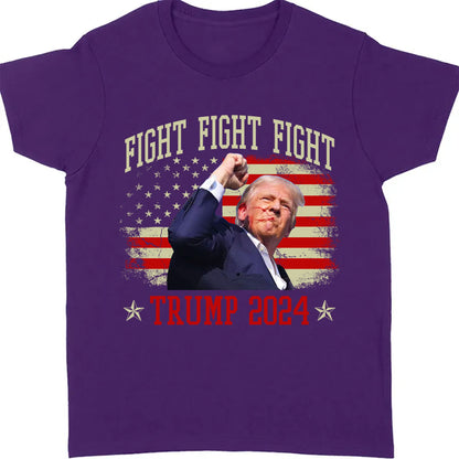 Trump Fight 2024 Shirt Pennsylvania Rally | Trump Supporters Shirt Dark T1152 - GOP
