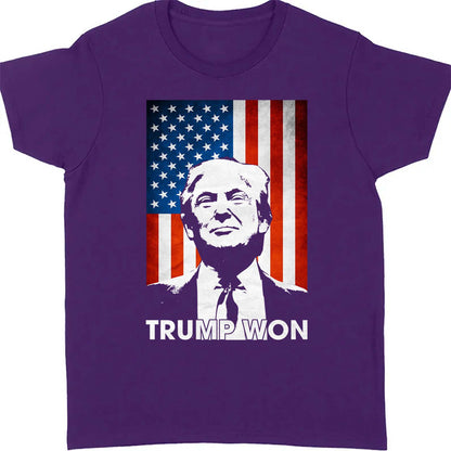 Trump Won 2024, Trump Winning Election Shirt, Trump 47th President Shirt Dark T1712 - GOP