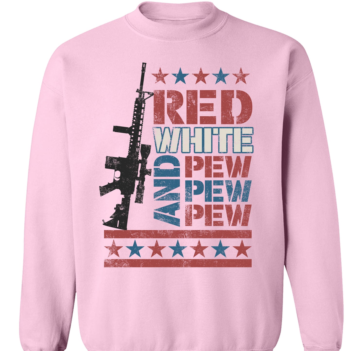 Red White and Pew Pew Pew Unisex Shirt | 4th of July Shirt | Retro America Patriotic Shirt Bright C1055