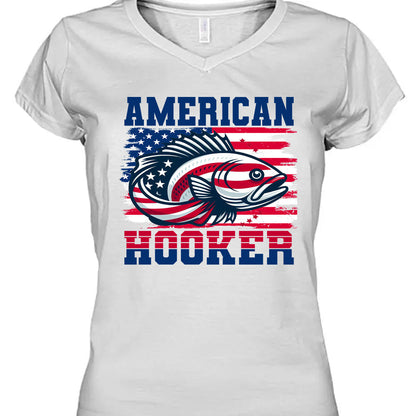 American Hooker Shirt | 4th Of July T-Shirt | Retro Hooker Tee | Patriotic Fishing Shirt | Independence Day Tee 682320