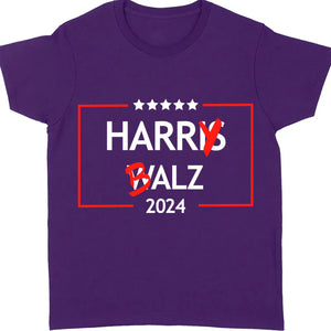 Harry Balz 2024 Shirt | Funny Political 2024 Shirt | Harris Walz Shirt | Kamala Harris 2024 Shirt Dark T1571 - KH2