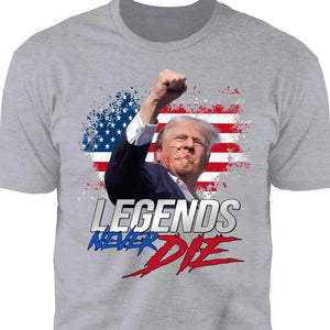 Trump Legends Never Die | Trump Fight 2024 Shirt Pennsylvania Rally | Shirt Dark C1116 - GOP