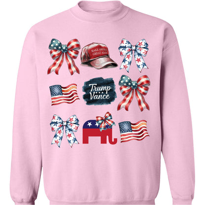 Coquette Trump Sweatshirt, Trump Presidential Trump MAGA Sweatshirt, Trump Supporters 2024 Ugly Sweatshirt T1663 - GOP