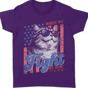 When We Fight We Win Shirt | Kamala Harris 2024 Shirt | Democrat Shirt Dark T1443 - KH2