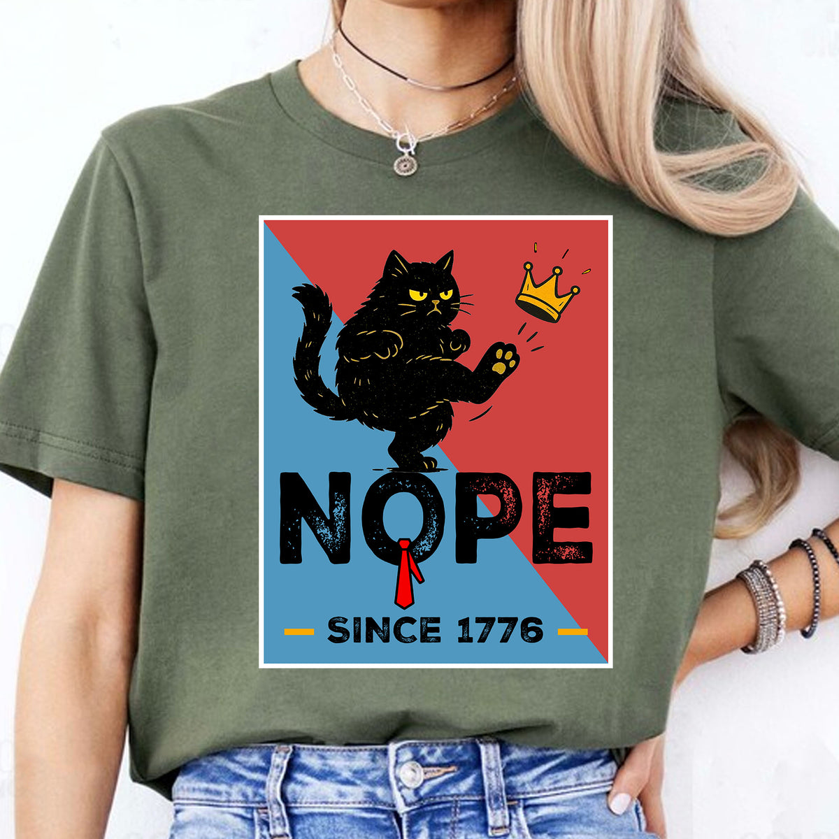 No Kings in America Black Cat Shirt, Anti-Trump Protest Shirt, Patriotic Democracy Shirt, No Kings in America, Not my President Shirt 682481