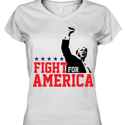 Fight For America Shirt | Trump Shot Fight Shirt | Donald Trump Shirt Bright C1110 - GOP